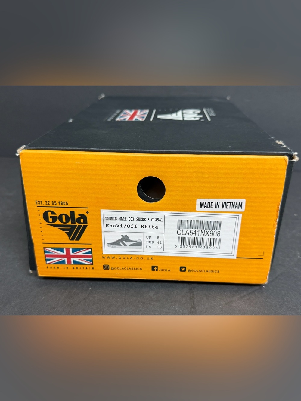 NEW Gola Women's Mark Cox Lace-Up Sneakers Off-White/Khaki SIZE 10 - Picture 11 of 13
